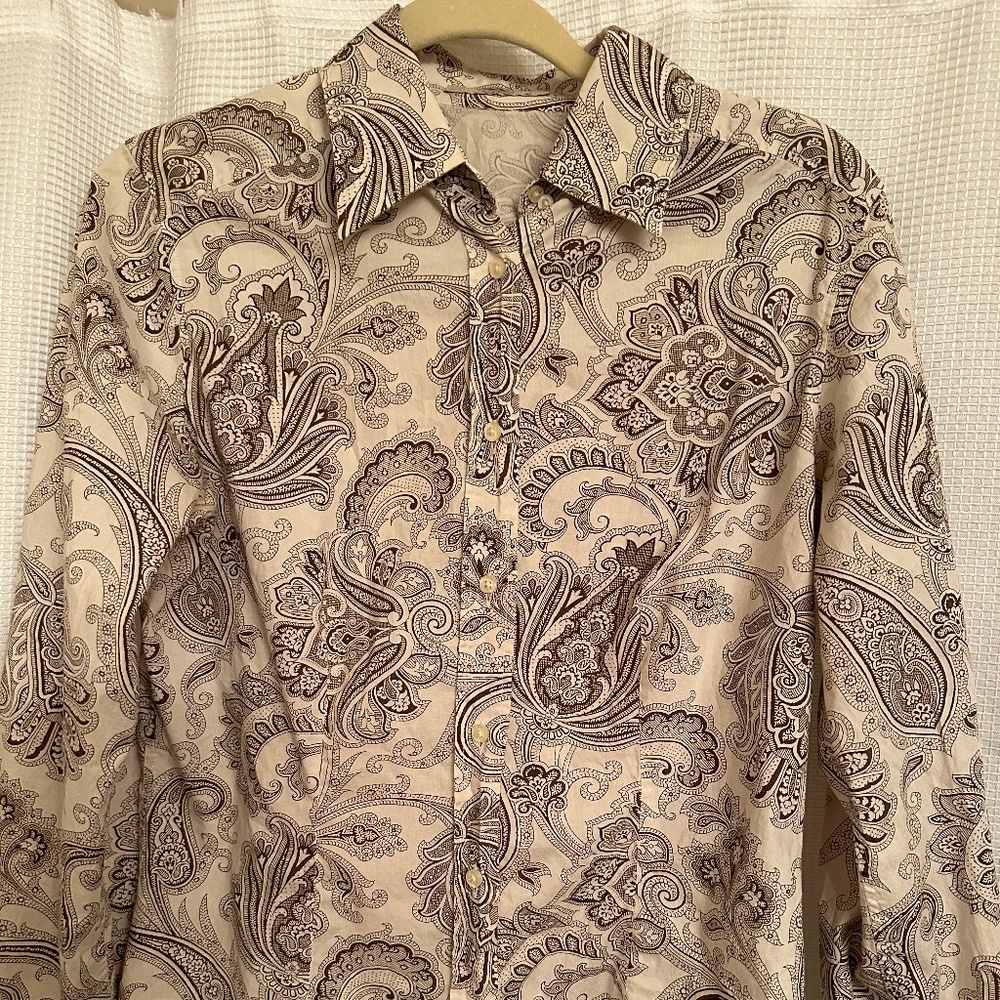 ETRO women’s paisley button shirt